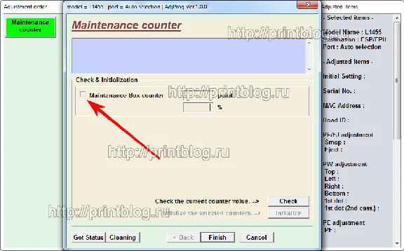 Adjustment program Epson L1455