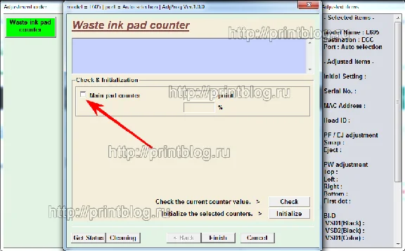 Adjustment program Epson L605 unlimited reset