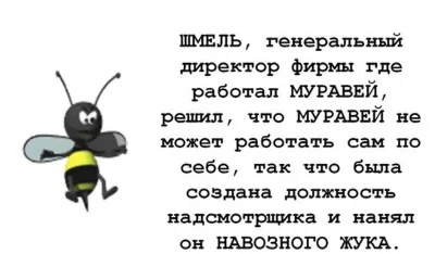 Очень жизненная офисная байка про муравья