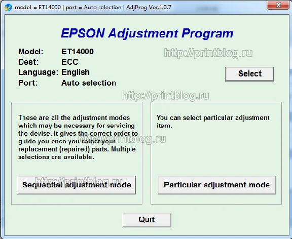 Adjustment program Epson ECOTANK ET-14000 сброс памперс
