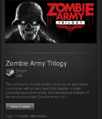 Zombie Army Trilogy - STEAM Gift - Region Free / GLOBAL