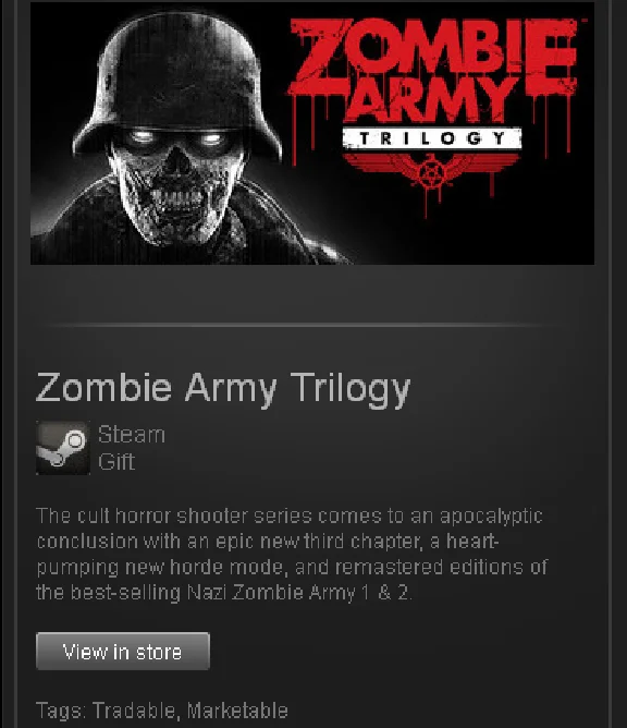 Zombie Army Trilogy - STEAM Gift - Region Free / GLOBAL