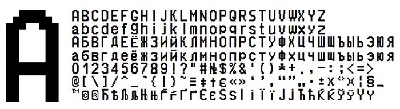 Full set of 4 fonts KKM SHTRH-MINI-FR(ttf)