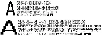 The fonts of payment terminal SBERBANK(VKP-80 v3) (otf)
