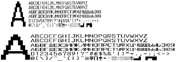 The fonts of payment terminal SBERBANK(VKP-80 v3) (otf)