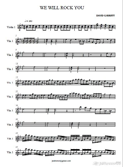 David Garrett-we-will-rock-you violin