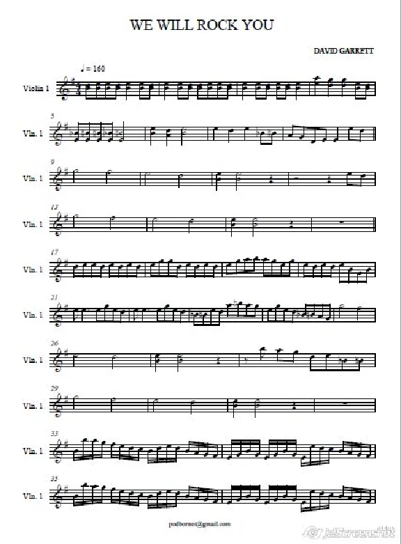 David Garrett-we-will-rock-you violin