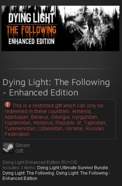 Dying Light: The Following - Enhanced Edition Steam RU