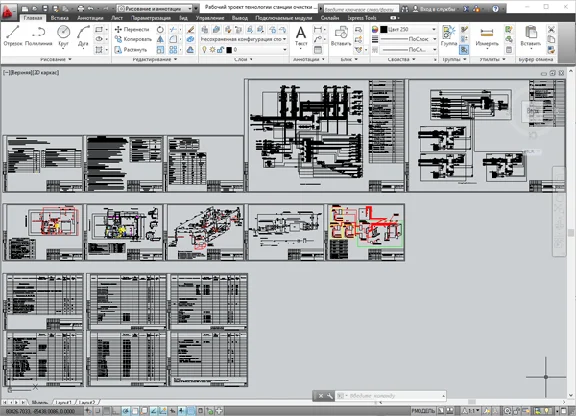 Working design of water treatment plant technology