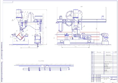 Drawing installation for welding of girder