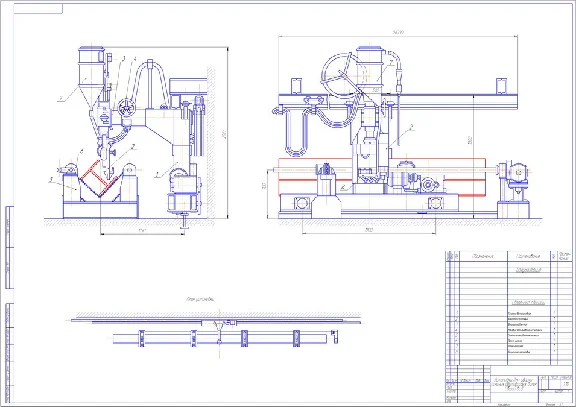 Drawing installation for welding of girder