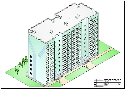 Residential building for 72 apartments