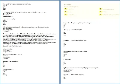 English Synergy. Test 1 semester 30 questions