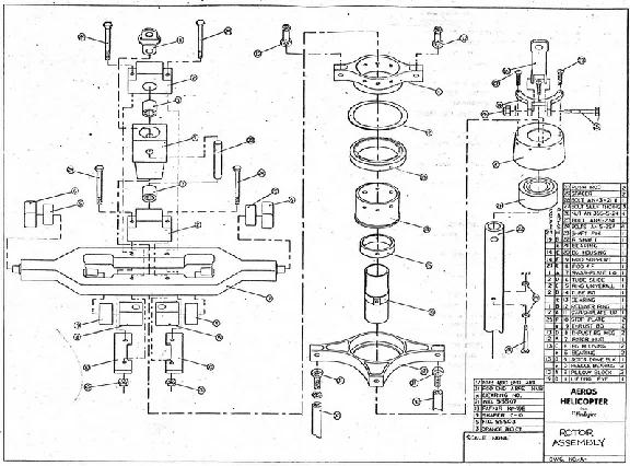 You Aviator. Drawings of helicopter Aeros.