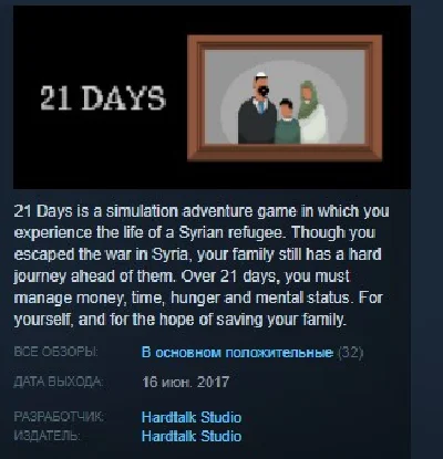 21 Days STEAM KEY REGION FREE GLOBAL
