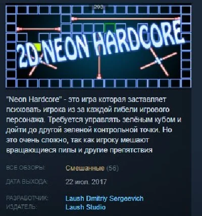 Neon Hardcore STEAM KEY REGION FREE GLOBAL