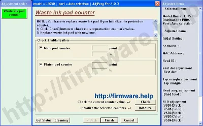 Epson L3050, L3070 Adjustment Program