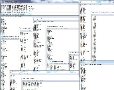 For registrations on sites (text database)