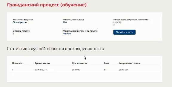 Гражданский процесс.Тест Синергия