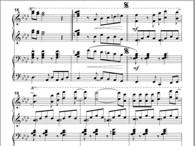 7с40 Слова любви, на муз. Д.Феррио / для ф-но в 4 руки