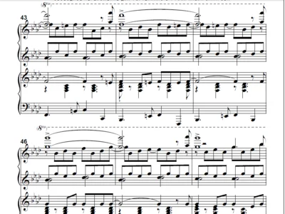 7с40 Слова любви, на муз. Д.Феррио / для ф-но в 4 руки