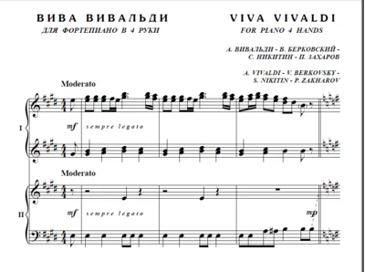 7s39 Viva Vivaldi for piano 4 hands