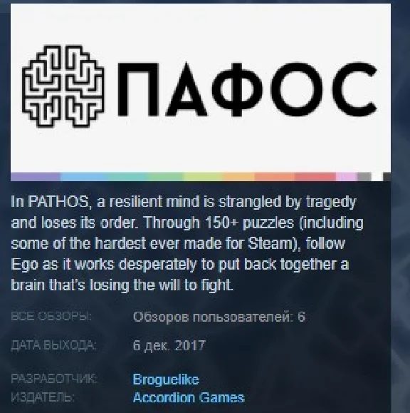 PATHOS ПАФОС STEAM KEY REGION FREE GLOBAL