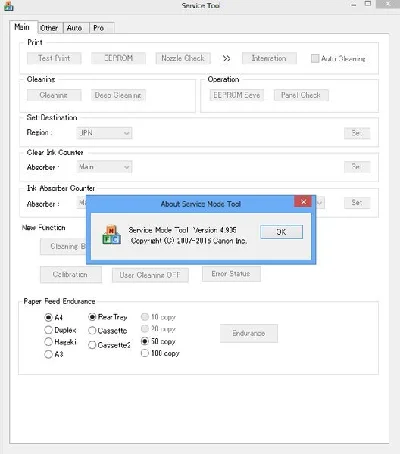 Canon Service Tool V4905