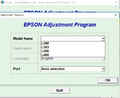 Epson L380, L383, L385, L485 Adjustment Program