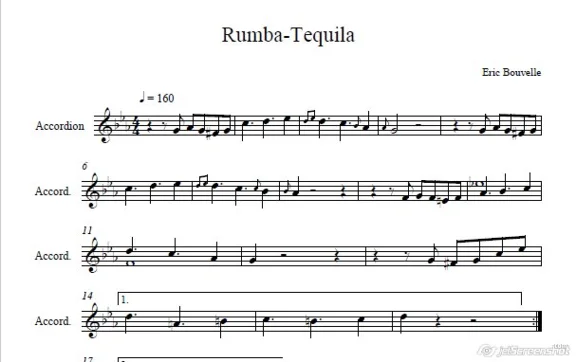 Eric bouvelle- Rumba Tequila (accordion)