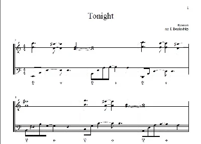 Tonight (Reamonn). Sheet Music for Piano