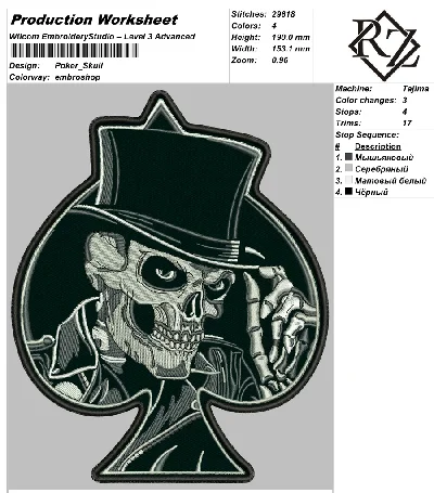 Biker´s patches - Pocker_Skull