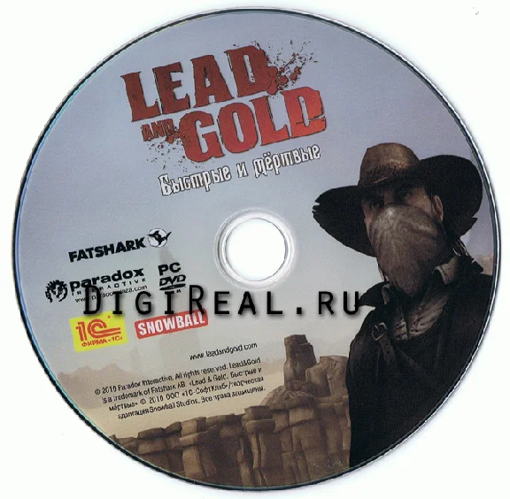 Lead & Gold. Быстрые и мёртвые - Для Steam. Скан от 1С