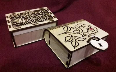 Мини-шкатулки DXF CDR, вектор для лазерного резака