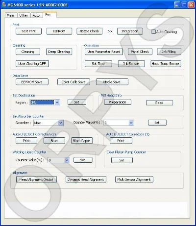 Canon Service Tool V5204