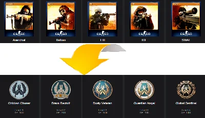 CS: GO - 5 Sets of 5 cards (25 in total)
