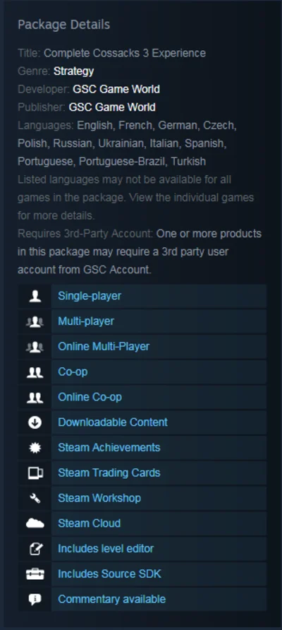 Cossacks 3 Complete Experience (Steam KEY/ Region free)