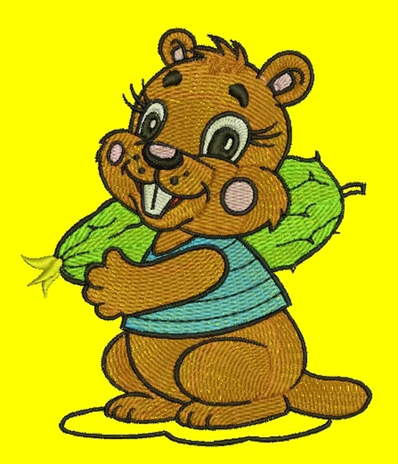 Дизайн для вышивальных  машин BROTHER хомяк