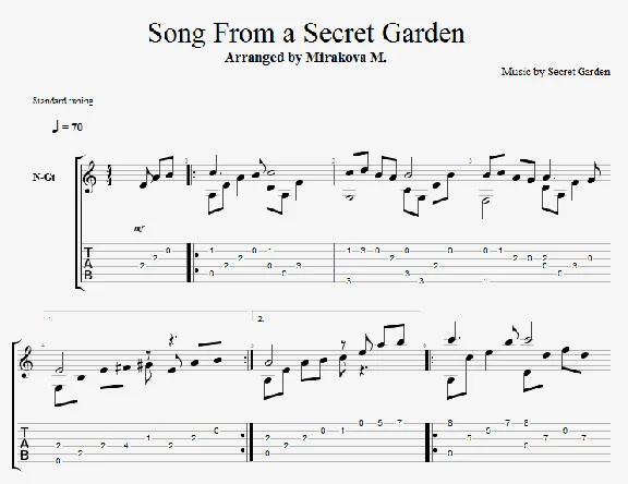 Secret Garden - Song From A Secret Garden