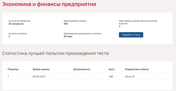 Economy and finance of the enterprise. Test Synergy