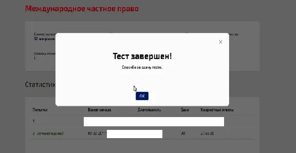 Международное частное право.Тест Синергия