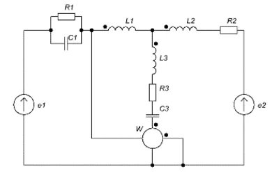 Calculation branched chain sinusoidal current. Var.1