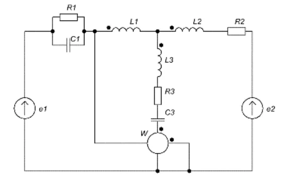 Calculation branched chain sinusoidal current. Var.1