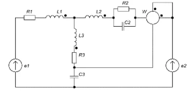Calculation branched chain sinusoidal current. Var.7