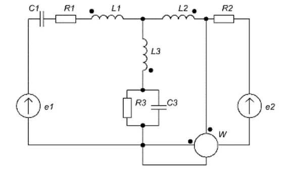 Calculation branched chain sinusoidal current. Var.8
