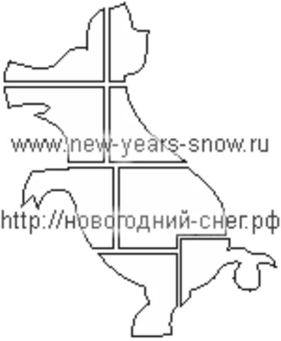 Stencil of a pig 1 (symbol of 2019)