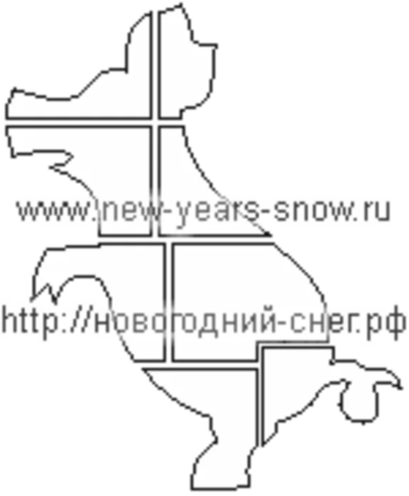 Stencil of a pig 1 (symbol of 2019)