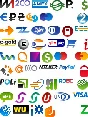 Icons of different payment systems in PNG