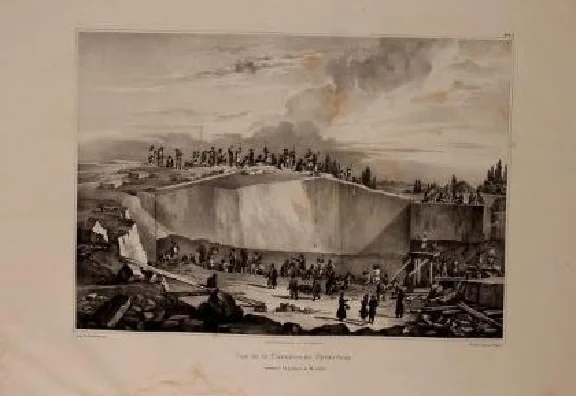 Монферран, Строительство Александрийской колонны, 1836