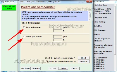 EPSON L3050, L3070 Adjustment program Ver. 1.0.3 build